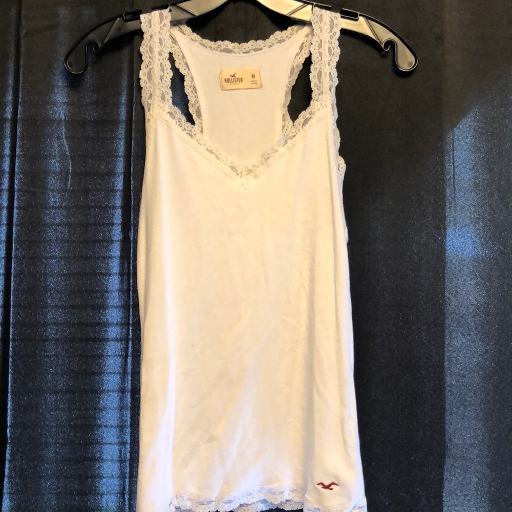 Hollister lace border tank top